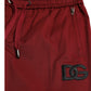 Dolce & Gabbana Maroon Jogging Cotton Stretch Men Jogger Pants