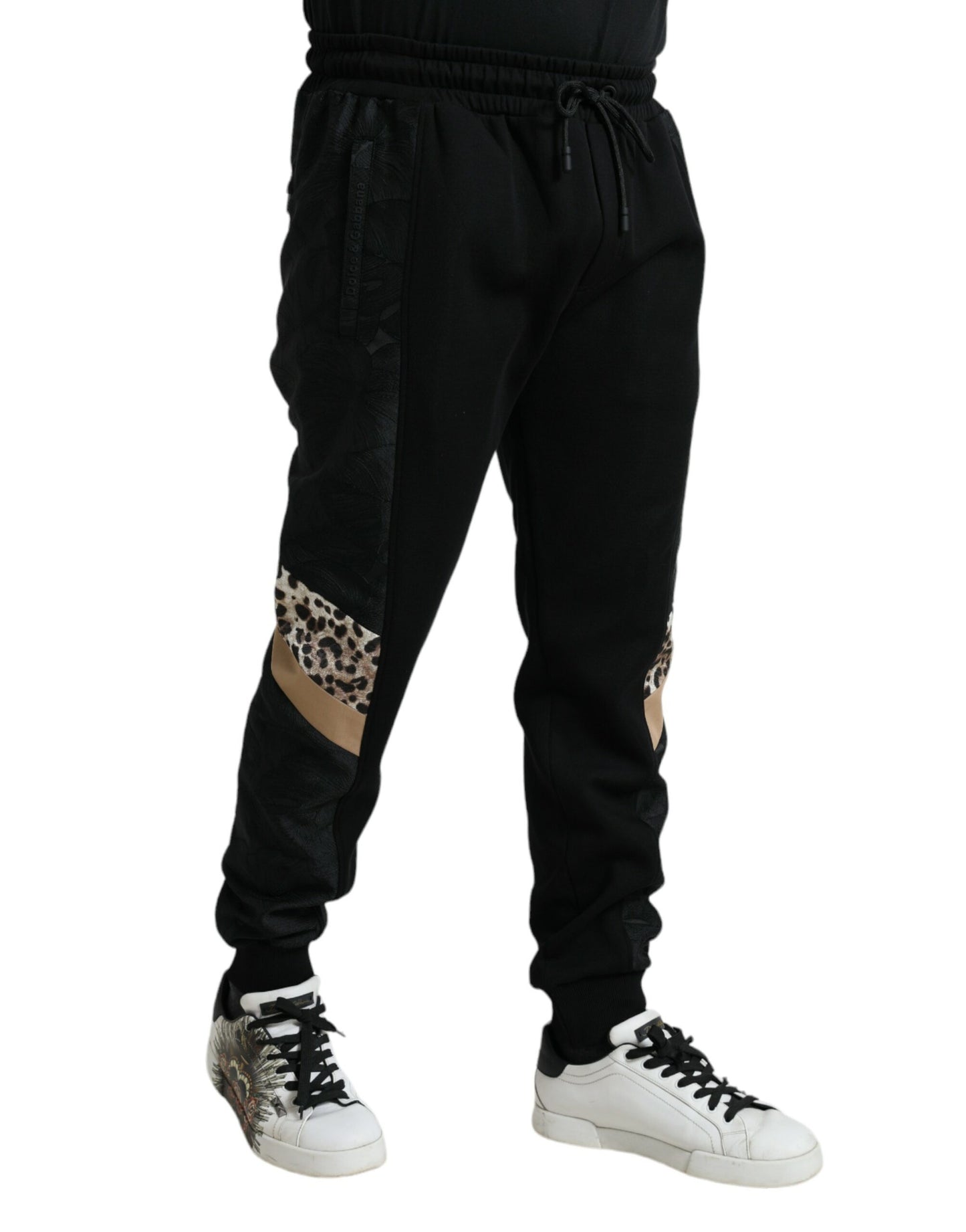 Dolce & Gabbana Black Cotton Slim Stretch Jogger Pants