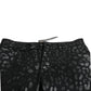 Dolce & Gabbana Black Silver Patterned Slim Cotton Jeans