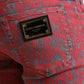 Dolce & Gabbana Red Cotton Dye Slim Fit Men Denim Jeans