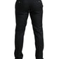 Dolce & Gabbana Black Slim Cotton Formal Dress Pants