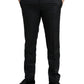 Dolce & Gabbana Black Slim Cotton Formal Dress Pants