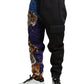 Dolce & Gabbana Black Blue Leopard Print Trouser Jogger Pants