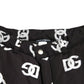 Dolce & Gabbana Black Logo DG Print Wide Leg Pants