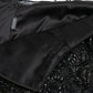 Dolce & Gabbana Black Crystal Handmade Knee Pencil Skirt