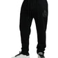 Dolce & Gabbana Black Cotton Logo Jogger Men Sweatpants Pants