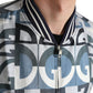 Dolce & Gabbana Multicolor Logo Print Bomber Blouson Jacket