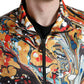 Dolce & Gabbana Multicolor Abstract Bomber Jacket