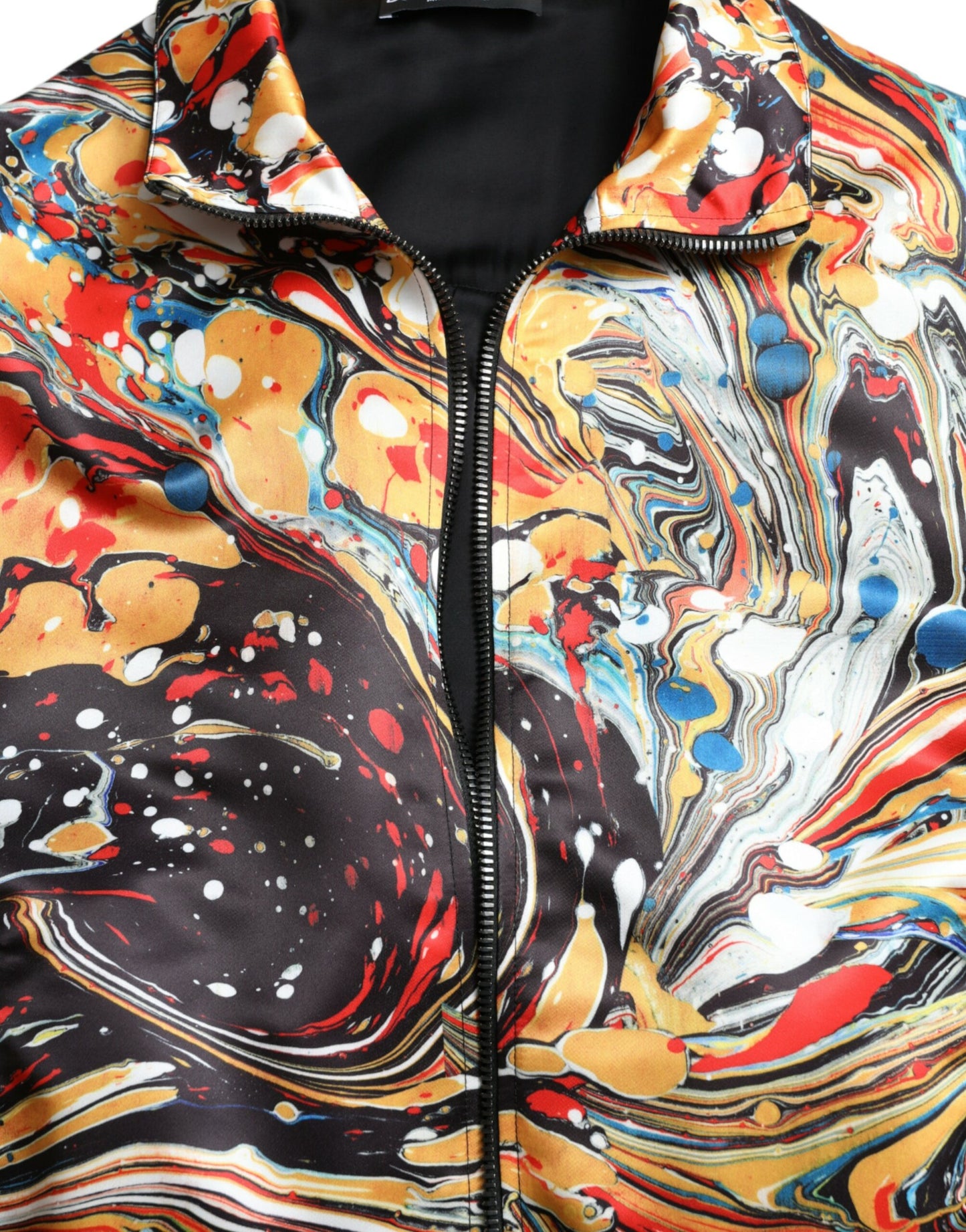 Dolce & Gabbana Multicolor Abstract Bomber Jacket