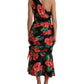 Dolce & Gabbana Tropical Elegance Silk Draped Dress