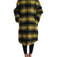 Dolce & Gabbana Yellow Plaid Long Sleeve Casual Coat Jacket