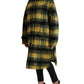 Dolce & Gabbana Yellow Plaid Long Sleeve Casual Coat Jacket