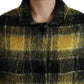 Dolce & Gabbana Yellow Plaid Long Sleeve Casual Coat Jacket