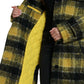 Dolce & Gabbana Yellow Plaid Long Sleeve Casual Coat Jacket