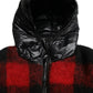 Dolce & Gabbana Black Red Buffalo Check Hooded Poncho Jacket