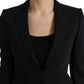 Dolce & Gabbana Black Wool Single Breasted Blazer Coat Jacket