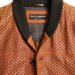 Dolce & Gabbana Brown Lambskin Leather Perforated Jacket