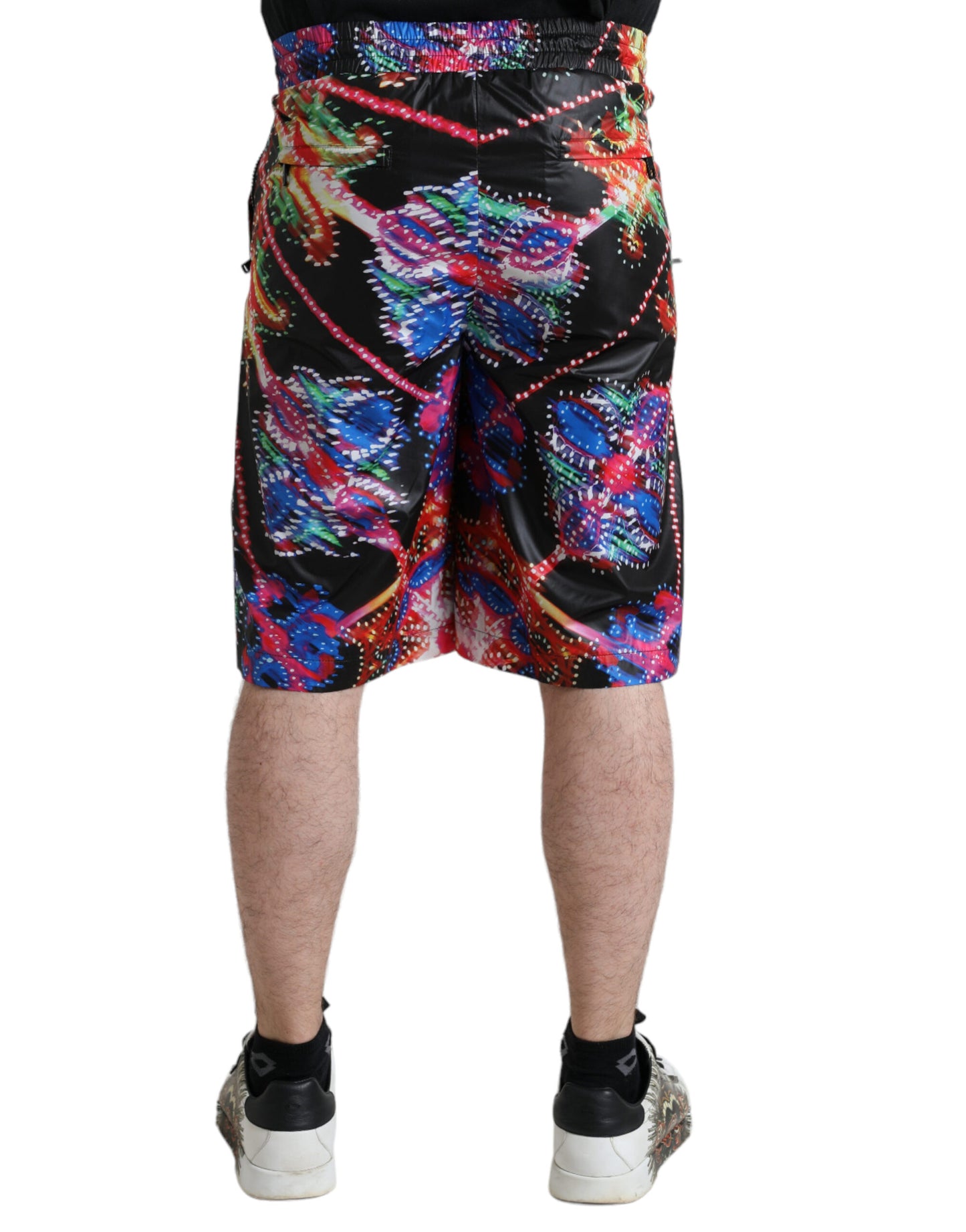 Dolce & Gabbana Multicolor Luminarie Print Men Bermuda Shorts