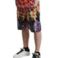 Dolce & Gabbana Multicolor Luminarie Print Men Bermuda Shorts