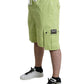 Dolce & Gabbana Light Green Cotton Men Cargo Bermuda Shorts