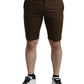 Dolce & Gabbana Brown Cotton Stretch Men Bermuda Shorts