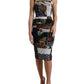 Dolce & Gabbana Multicolor Patchwork Midi Floral Leopard Bodycon Dress