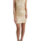 Dolce & Gabbana Elegant Beige Lurex Jacquard Dress