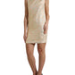 Dolce & Gabbana Elegant Beige Lurex Jacquard Dress