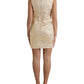 Dolce & Gabbana Elegant Beige Lurex Jacquard Dress