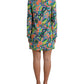 Dolce & Gabbana Multicolor Geometric Embellished Silk Dress