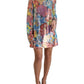 Dolce & Gabbana Multicolor Floral Sequined Shift Mini Dress