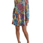 Dolce & Gabbana Multicolor Floral Sequined Shift Mini Dress