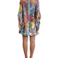 Dolce & Gabbana Multicolor Floral Sequined Shift Mini Dress