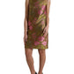 Dolce & Gabbana Brown Floral Jacquard Sleeveless Mini Dress