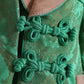 Dolce & Gabbana Green Floral Double Breasted Coat Jacket