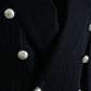 Dolce & Gabbana Black Striped SICILIA Double Breasted Jacket