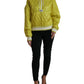 Dolce & Gabbana Yellow Nylon Quilted Hooded Pullover Jacket