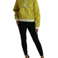 Dolce & Gabbana Yellow Nylon Quilted Hooded Pullover Jacket