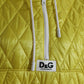 Dolce & Gabbana Yellow Nylon Quilted Hooded Pullover Jacket