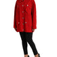 Dolce & Gabbana Red Hooded Rain Coat Jacket