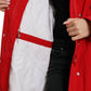 Dolce & Gabbana Red Hooded Rain Coat Jacket