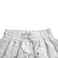 Dolce & Gabbana White Cotton Cutout High Waist Bermuda Shorts