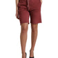 Dolce & Gabbana Maroon Cotton High Waist Sweatshorts Shorts