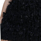 Dolce & Gabbana Black Nylon Textured High Waist Mini Skirt