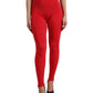 Dolce & Gabbana Red Nylon DG Logo Slim Leggings Pants