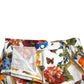 Dolce & Gabbana White Majolica Print High Waist Cropped Pants