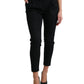 Dolce & Gabbana Black Mid Waist Skinny Cropped Pants