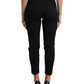 Dolce & Gabbana Black Mid Waist Skinny Cropped Pants