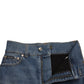 Dolce & Gabbana Black Blue Cotton High Waist PRETTY Denim Pants