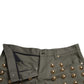 Dolce & Gabbana Green Gold Embellished High Waist Shorts